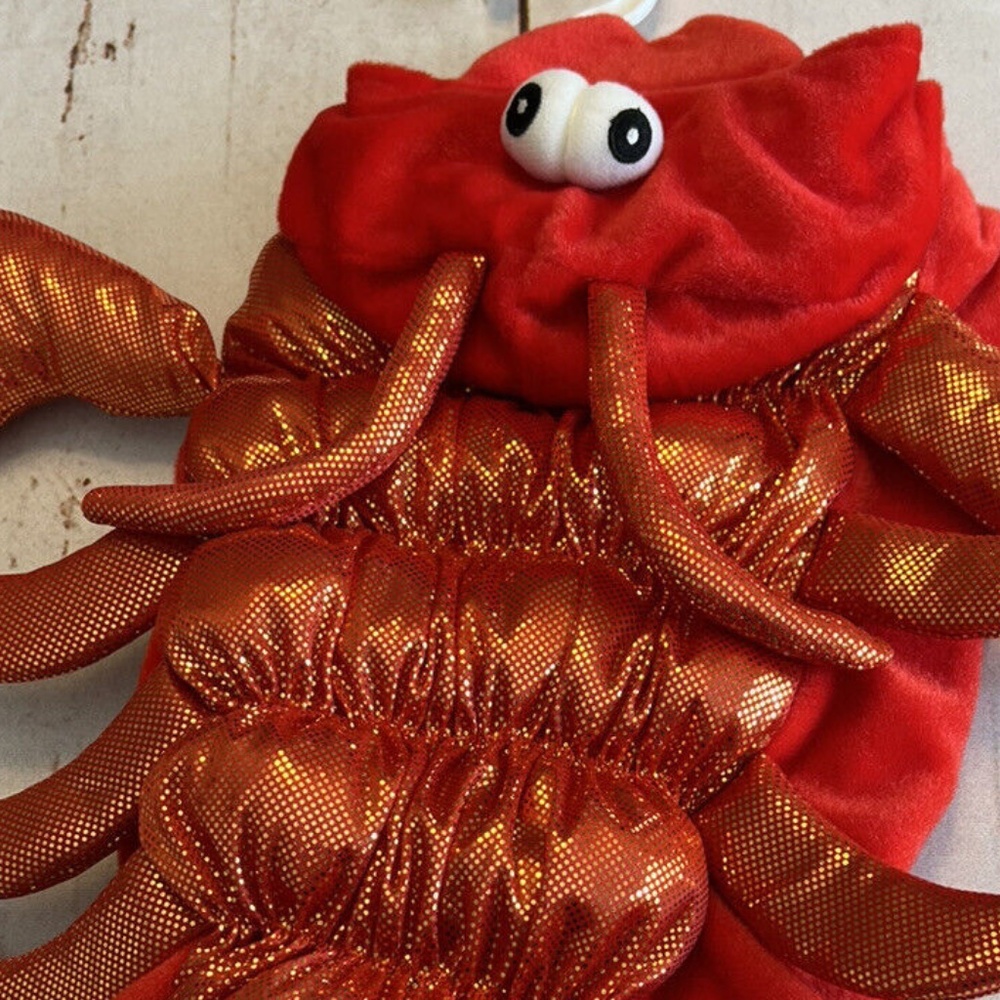 Red Maine Lobster Dog Halloween Costume by Thrills & Chills (Size Large & Medium